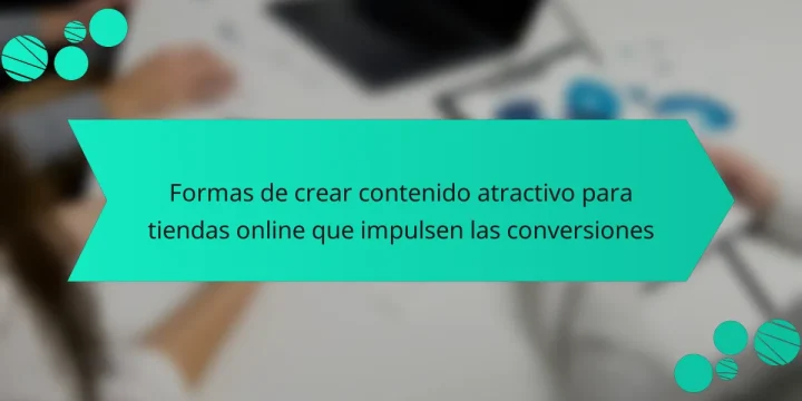 Formas de crear contenido atractivo para tiendas online que impulsen las conversiones