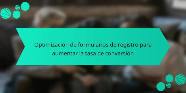 Optimización de formularios de registro para aumentar la tasa de conversión