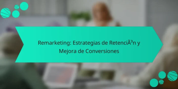 Remarketing: Estrategias de Retención y Mejora de Conversiones